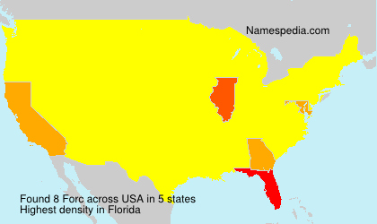 Surname Forc in USA Surname Forc in USA