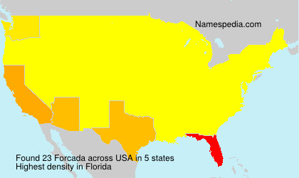 Surname Forcada in USA Surname Forcada in USA