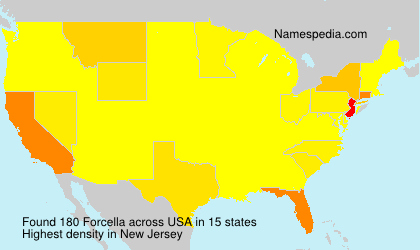 Surname Forcella in USA Surname Forcella in USA