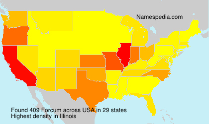Surname Forcum in USA Surname Forcum in USA