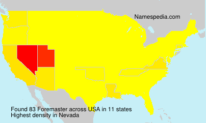 Surname Foremaster in USA Surname Foremaster in USA