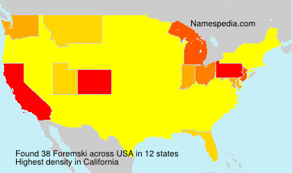 Surname Foremski in USA Surname Foremski in USA