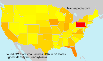 Surname Foresman in USA Surname Foresman in USA