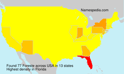 Surname Foreste in USA Surname Foreste in USA