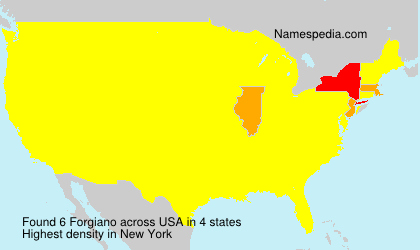 Surname Forgiano in USA Surname Forgiano in USA