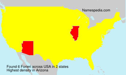 Surname Forieri in USA