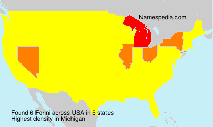 Surname Forini in USA Surname Forini in USA
