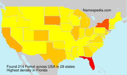 Surname Forkel in USA Surname Forkel in USA