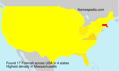 Surname Forknall in USA Surname Forknall in USA