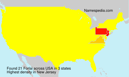 Surname Forlai in USA Surname Forlai in USA