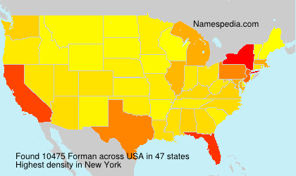 Surname Forman in USA Surname Forman in USA