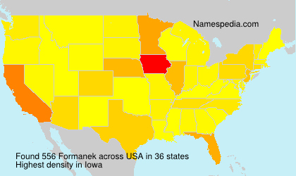 Surname Formanek in USA Surname Formanek in USA