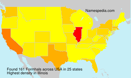 Surname Formhals in USA Surname Formhals in USA