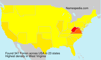Surname Forren in USA Surname Forren in USA