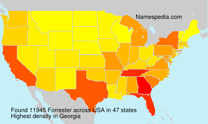Surname Forrester in USA Surname Forrester in USA