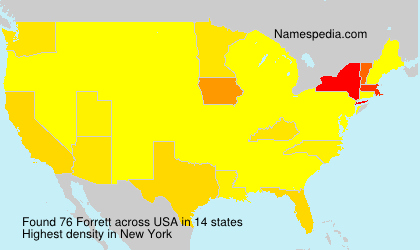 Surname Forrett in USA Surname Forrett in USA