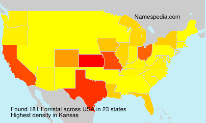 Surname Forristal in USA Surname Forristal in USA
