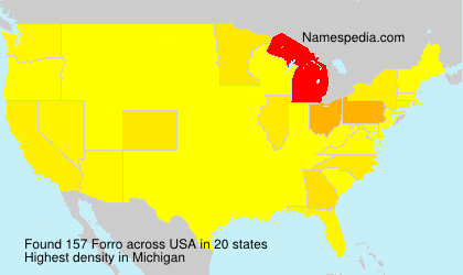 Surname Forro in USA Surname Forro in USA