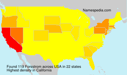 Surname Forsstrom in USA Surname Forsstrom in USA