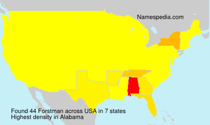 Surname Forstman in USA Surname Forstman in USA