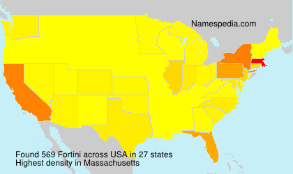 Surname Fortini in USA
