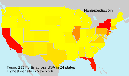 Surname Fortis in USA Surname Fortis in USA