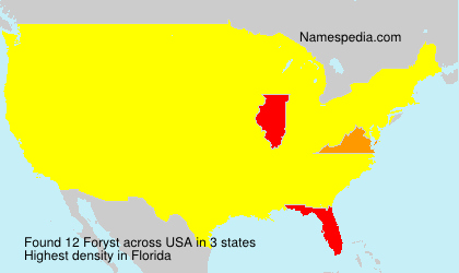 Surname Foryst in USA
