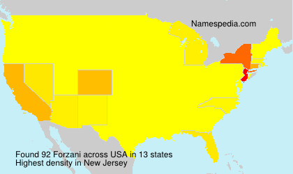 Surname Forzani in USA Surname Forzani in USA
