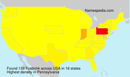 Surname Fosbrink in USA Surname Fosbrink in USA