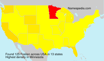 Surname Foslien in USA Surname Foslien in USA