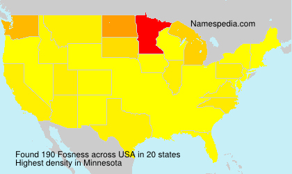 Surname Fosness in USA Surname Fosness in USA