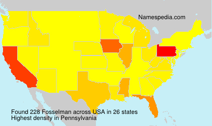 Surname Fosselman in USA Surname Fosselman in USA