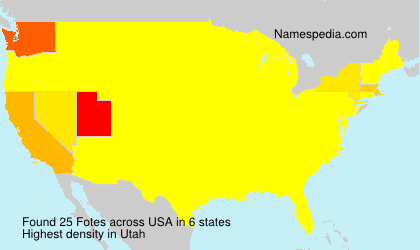 Surname Fotes in USA Surname Fotes in USA