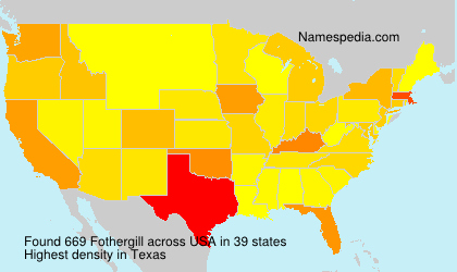 Surname Fothergill in USA Surname Fothergill in USA