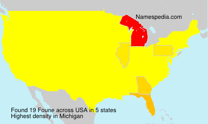 Surname Foune in USA Surname Foune in USA