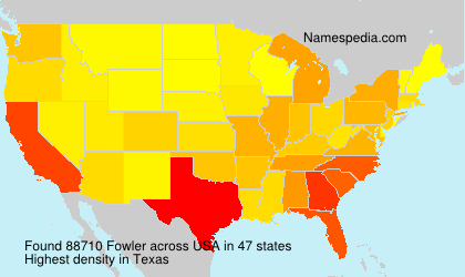 Surname Fowler in USA Surname Fowler in USA