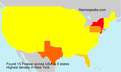 Surname Fowsar in USA Surname Fowsar in USA