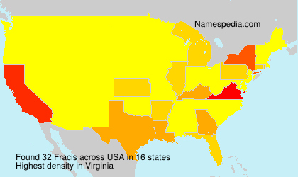 Surname Fracis in USA Surname Fracis in USA