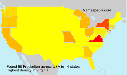 Surname Frackelton in USA Surname Frackelton in USA