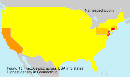 Surname Fraczkiewicz in USA Surname Fraczkiewicz in USA