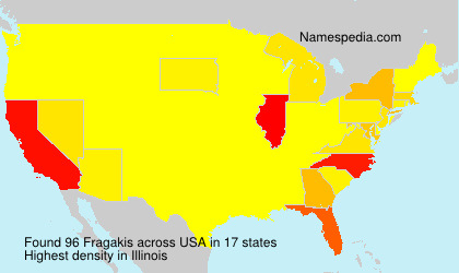 Surname Fragakis in USA Surname Fragakis in USA
