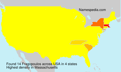 Surname Fragopoulos in USA Surname Fragopoulos in USA
