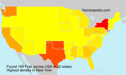 Surname Frair in USA Surname Frair in USA