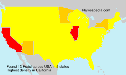 Surname Fraisl in USA Surname Fraisl in USA