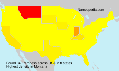 Surname Framness in USA Surname Framness in USA