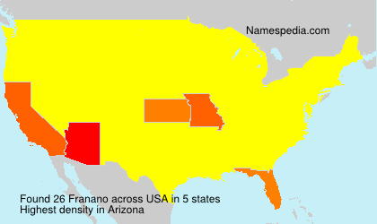 Surname Franano in USA
