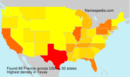 Surname Francie in USA Surname Francie in USA