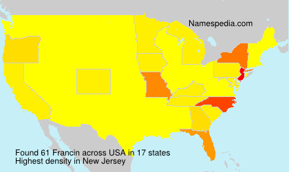 Surname Francin in USA Surname Francin in USA