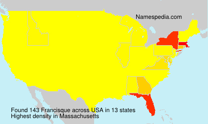 Surname Francisque in USA