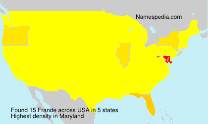 Surname Frande in USA Surname Frande in USA